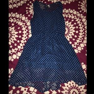 Blue polka dot dress